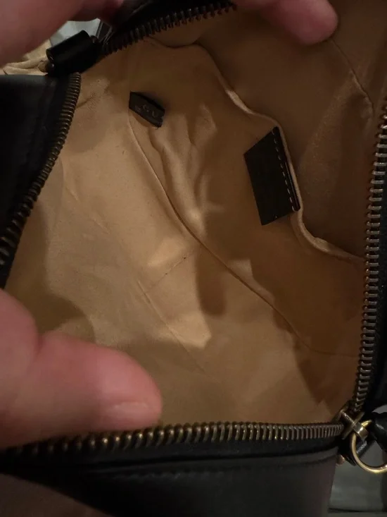 Gucci Black Quilted GG Marmont Crossbody with Gold Hardware - Picture 5 of 5